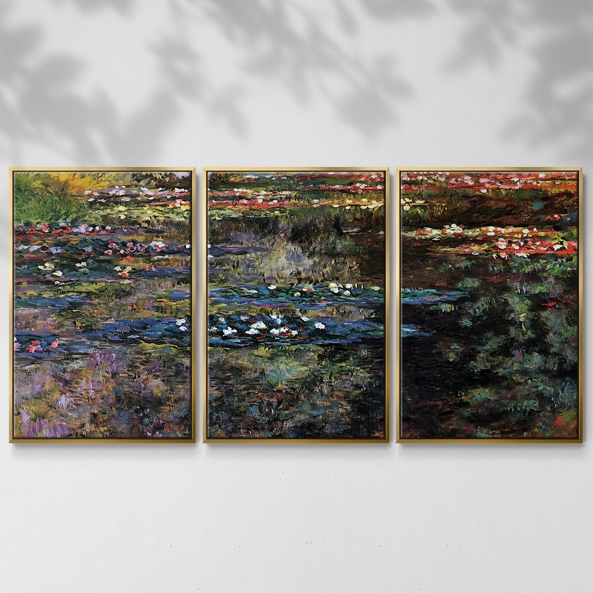 Water Lilies, 1904 05 - Multi Piece Framed Canvas - On Sale