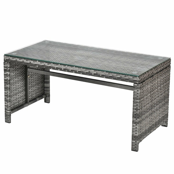 Costway 4PCS Rattan Patio Furniture Set Garden Lawn Sofa Cushioned On Sale Bed Bath Beyond 15801777