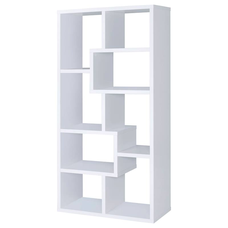 Theo 71-inch 8-compartment Wood Bookshelf