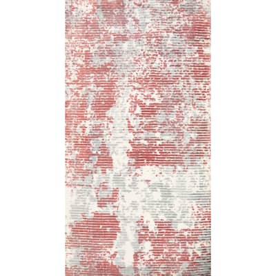 Hand Knotted Oriental Viscose Silk Carpet Modern Abstract Multi-Colored Abstract Area Rug - 4' 0'' X 2' 0''
