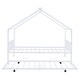 preview thumbnail 15 of 28, Full Size Metal House Bed with Twin Size Trundle