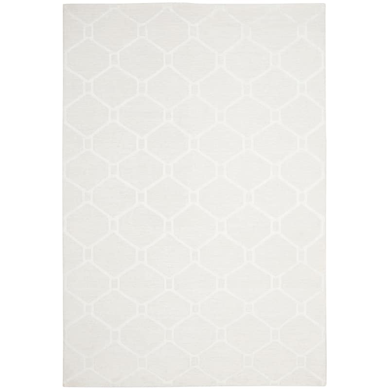 Martha Stewart by SAFAVIEH Piazza Geometric Silk/ Wool Rug - 9' x 12' - Glass Of Milk