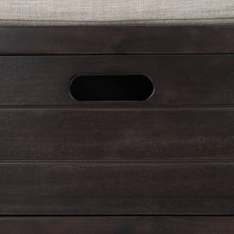 Storage Bench with Removable Basket Cushion and 2 Drawers