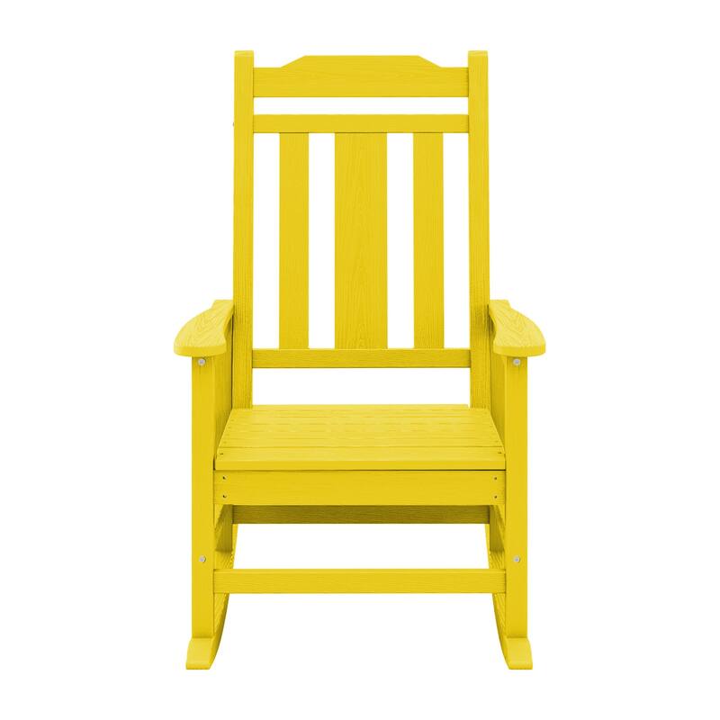 Outdoor Patio HDPE Rocking Chiar, Extra Wide Seat & Backrest