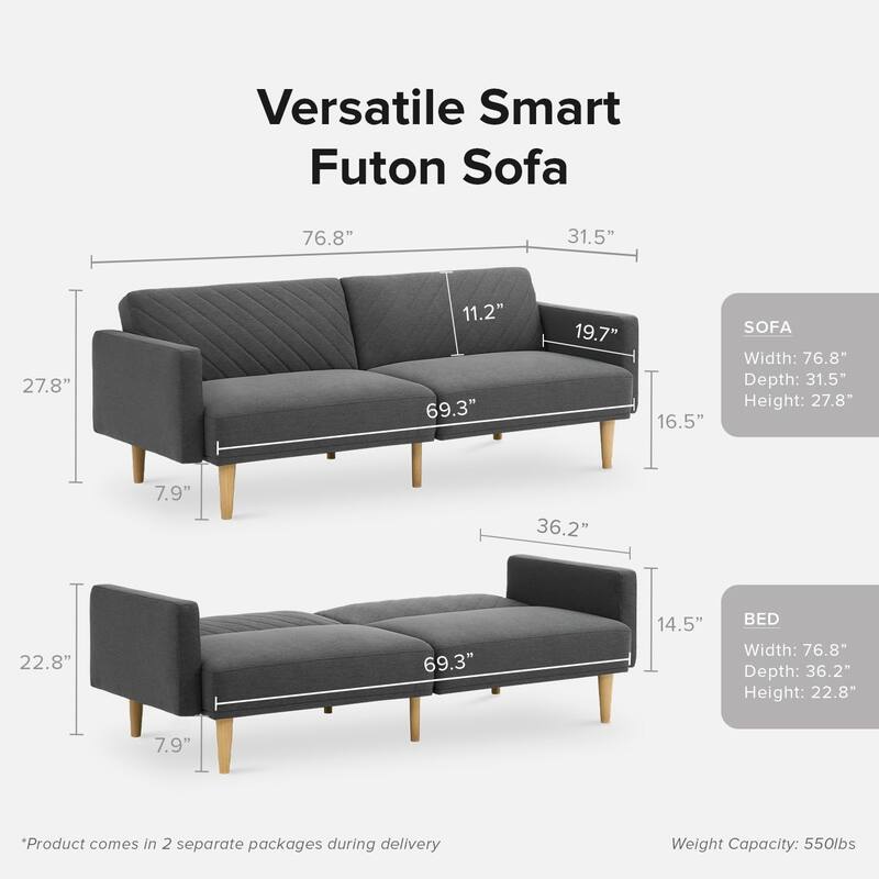 Mopio Chloe Futon Convertible Sofa Sleeper Futon