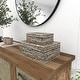 preview thumbnail 7 of 37, Mother of Pearl Handmade Geometric Box with Hinged Lid (Set of 2)