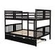preview thumbnail 23 of 35, Full over Full Bunk Bed with Twin Size Trundle and Ladder