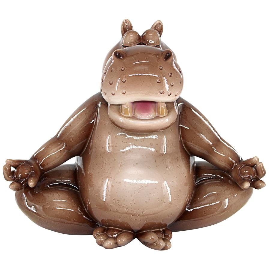 Design Toscano A Ton of Zen Yoga Hippo Garden Statue - Bed Bath