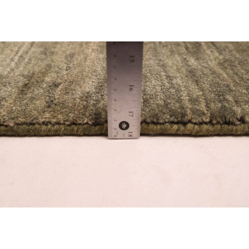 ECARPETGALLERY Hand-knotted Pak Finest Gabbeh Green Wool Rug - 4'0 x 5'11