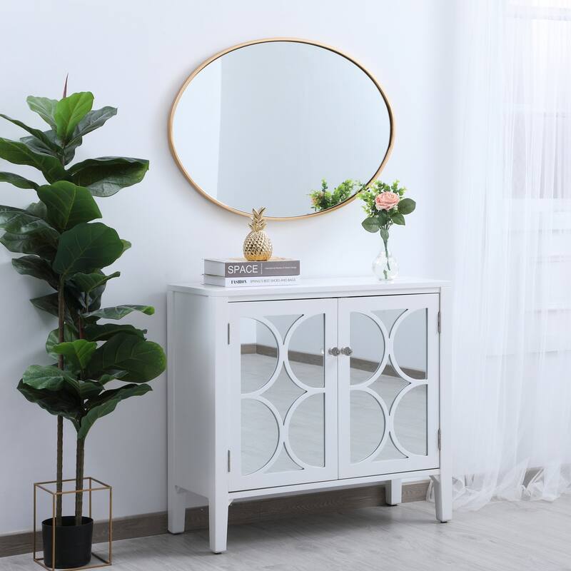 Carson Carrington Labbemala Metal Frame Oval Mirror
