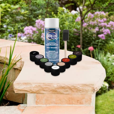 Alpine Corporation Americana Touch Up Paint and Sealer Kit for Water Fountains and Yard Statues, Multicolor