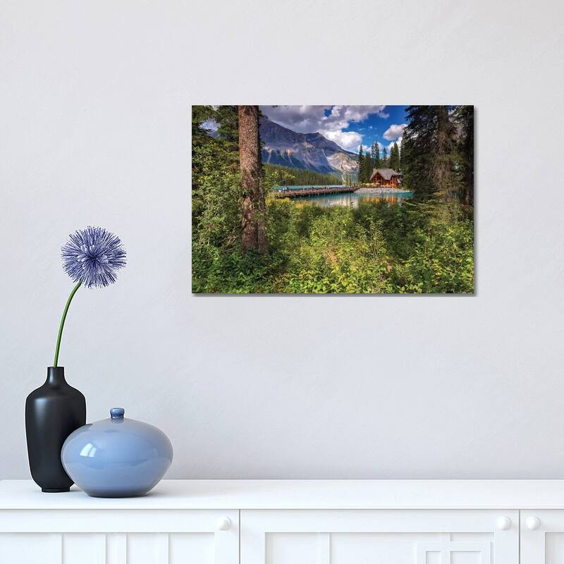 iCanvas "Cabin In The Woods" by Sergio Lanza Canvas Print - 12x18x1.5