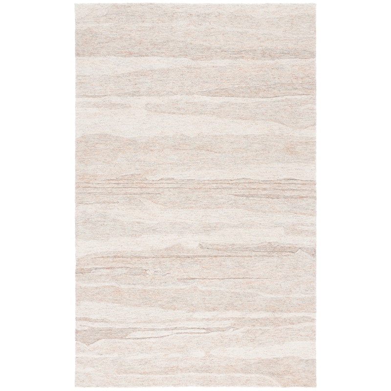 SAFAVIEH Handmade Ebony Barteldina Modern & Contemporary Wool Rug - 3' x 5' - Grey/Rust