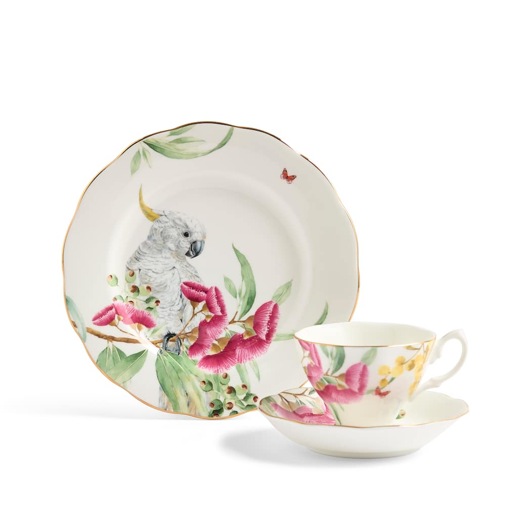 Royal Albert Miranda Kerr Australiana Teacup, Saucer & Plate 3-Piece Set