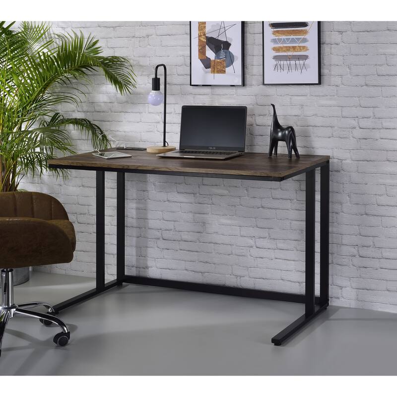 47" Writing Desk with USB Charging Port, Rectangular Shape, KD Design for Easy Setup