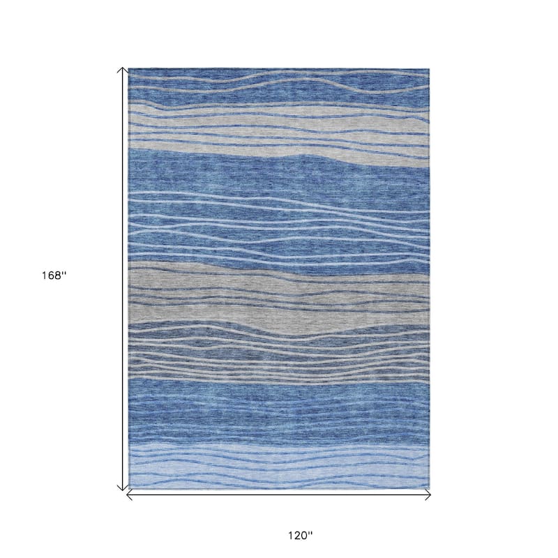 HomeRoots Striped Transitional Rectangle Outdoor Rug