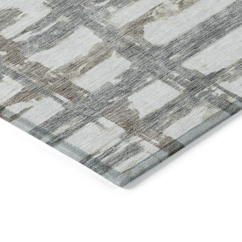 HomeRoots Striped Transitional Rectangle Outdoor Rug