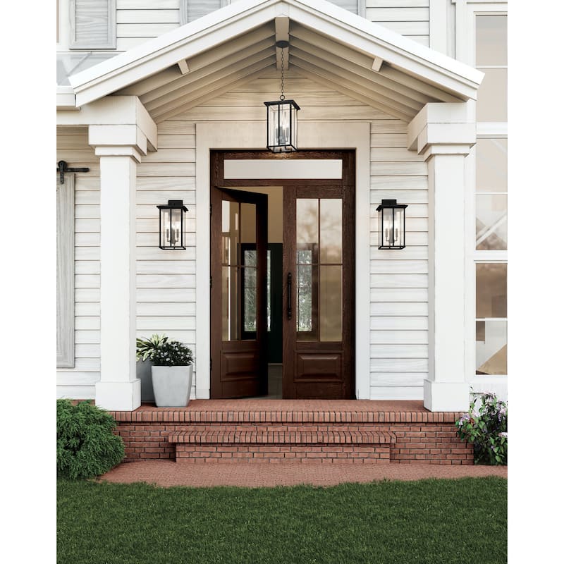 Barrett 11.5" 4-light Outdoor Wall Lantern w/ Antiqued Glass