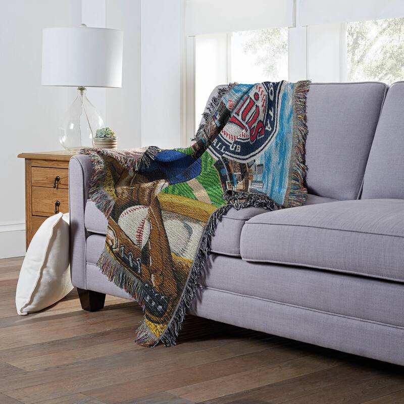 MLB Woven Tapestry Throw Blanket