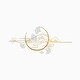 preview thumbnail 3 of 5, Moasis Gold Metal Plate Wall Decor with Textured Pattern