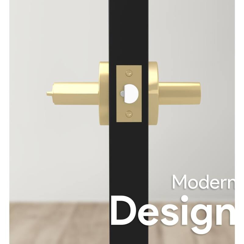 Mega Handles SUANA Square Privacy Door Knob with Lock | Reversible Keyless Door Knobs Interior for Hallway, Bathroom & Bedroom