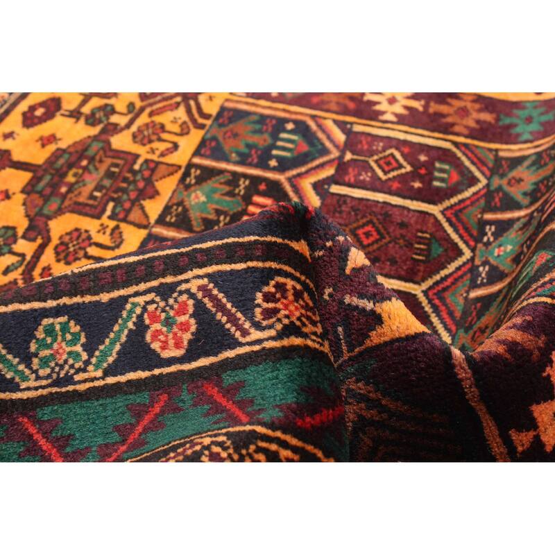 ECARPETGALLERY Hand-knotted Teimani Burgundy Wool Rug - 3'0 x 4'6