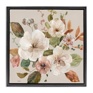 Stupell Blooming Garden Flower Bundle Framed Floater Canvas Wall Art ...