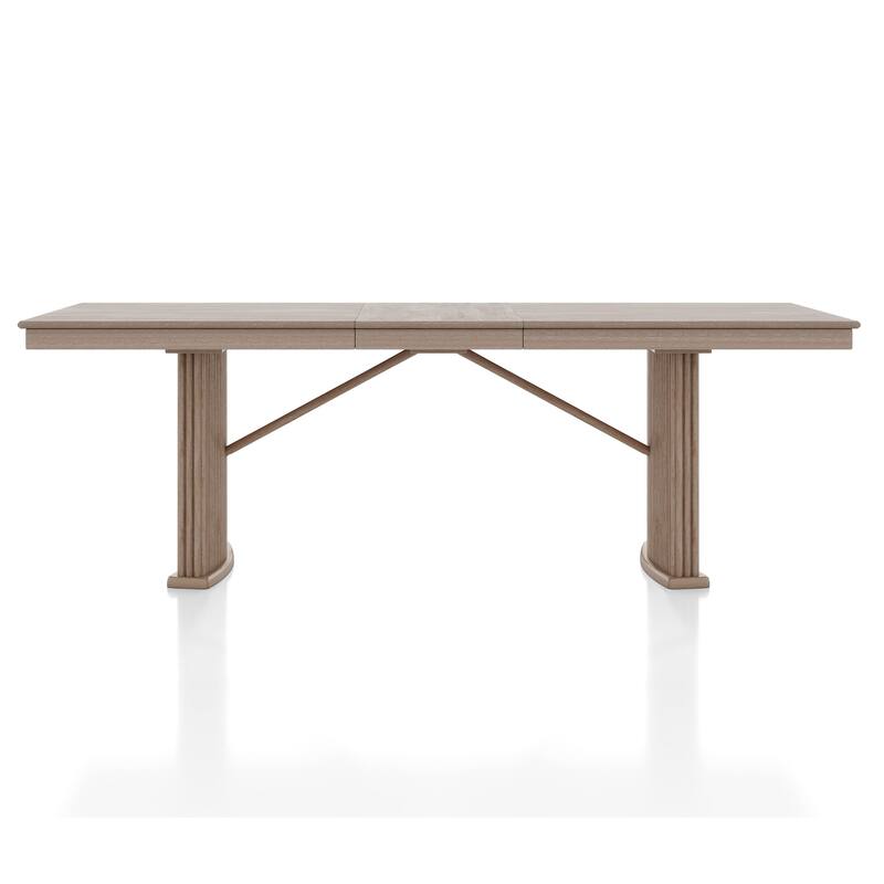Furniture of America Barbesh Modern Natural Ash 90-inch Wood Extendable Dining Table