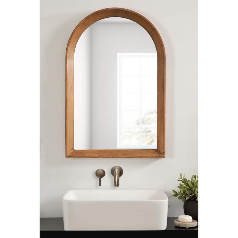 Kate and Laurel Hartman Wood Framed Arch Wall Mirror