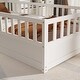 preview thumbnail 27 of 29, Twin Floor Bed Frame with Guardrails and Entryway Door Wooden Montessori Style Play