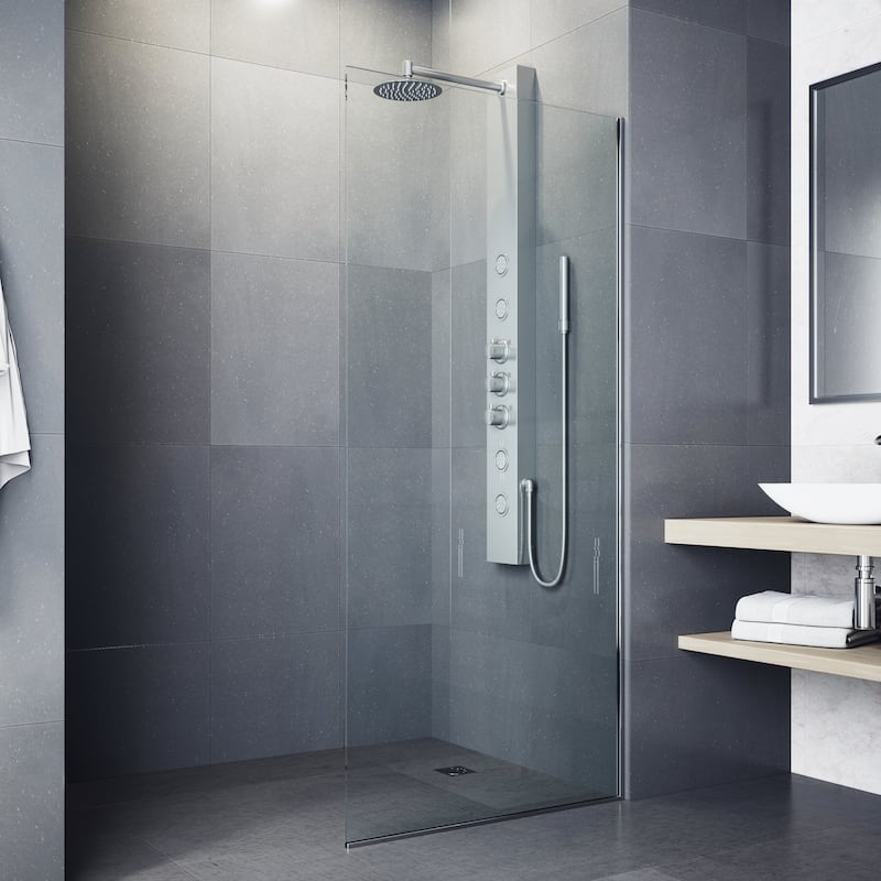 VIGO Ellington 59" H x 6" W 4-Jet Shower Panel with Round Shower Head