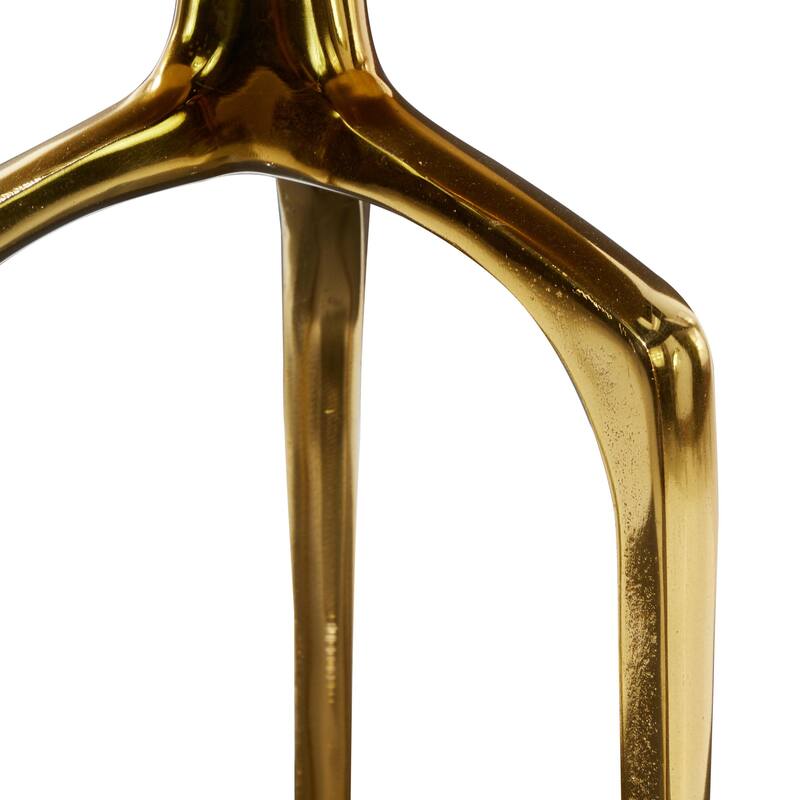 Aluminum Metal Tray Inspired Top Accent Table with 3 Tripod Legs - Gold, Silver or Black - Roche River Decor