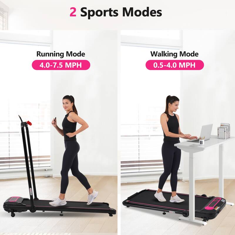 2.5HP Portable Foldable with Incline, Folding Treadmills for Home Electric Treadmill for Running Walking Jogging Exercise