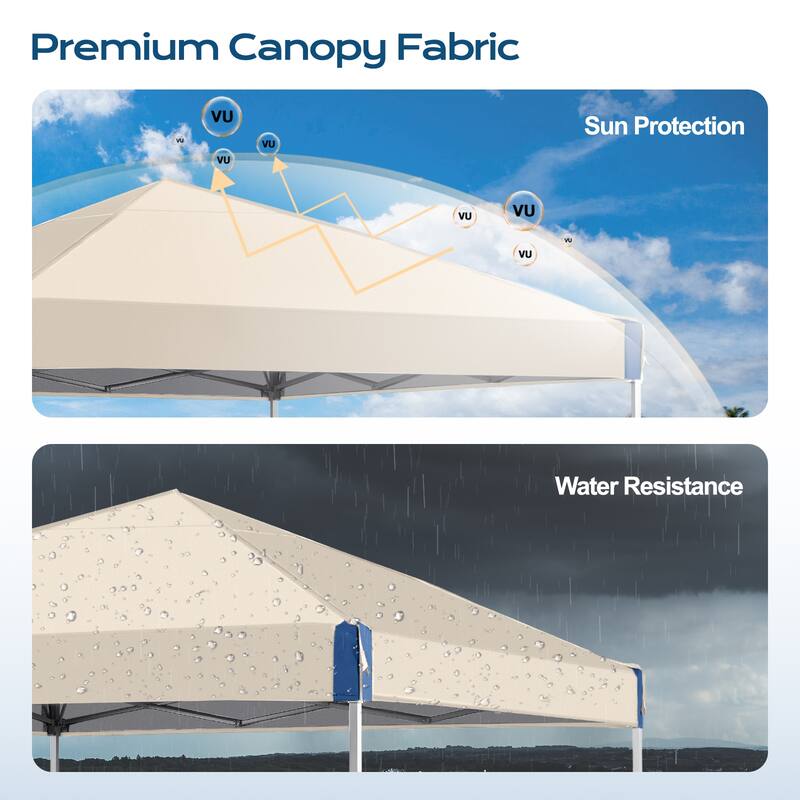 Aoodor 12'x12' Pop Up Canopy Tent with Roller Bag, Portable Instant Shade Canopy