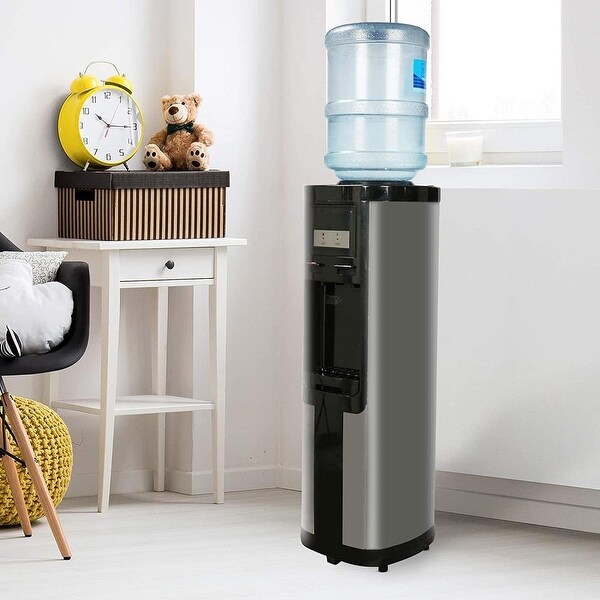 Top Loading Water Dispenser Hot Cold Child Safety Lock Black N A