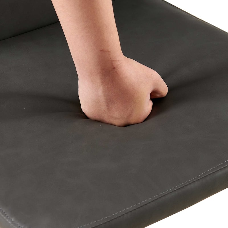 Leather Kitchen Chair Side Chair with Metal Legs, Accent Chair Office Chair Upholstered Chair Meeting Room Chair