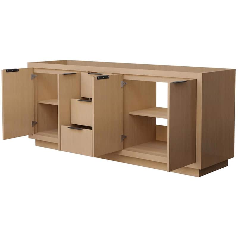 Wyndham Collection Maroni 80" Double Free Standing Vanity Cabinet Only