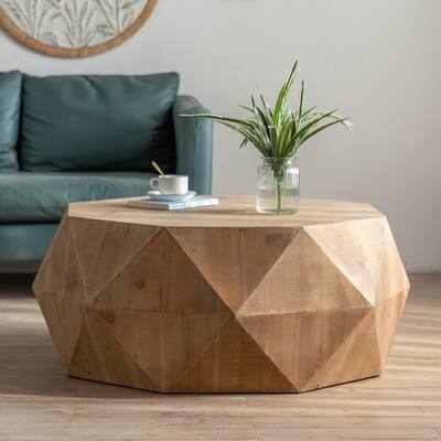 Embossed Pattern Design American Retro Style Coffee Table