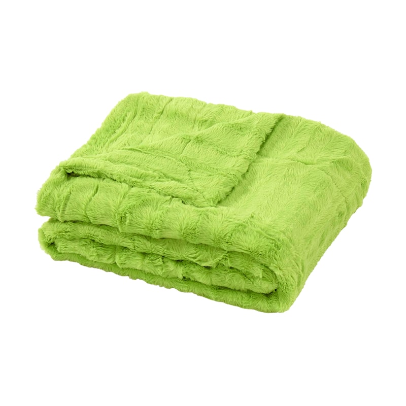 Oversized Derby Double Sided Fauxfur Throw