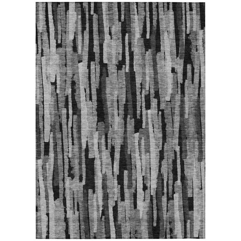 HomeRoots Striped Transitional Rectangle Outdoor Rug