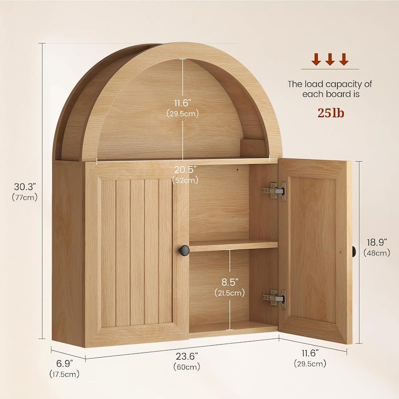 Bathroom Wall Cabinet Over The Toilet Cabinet Adjustable Shelf Wall Mounted