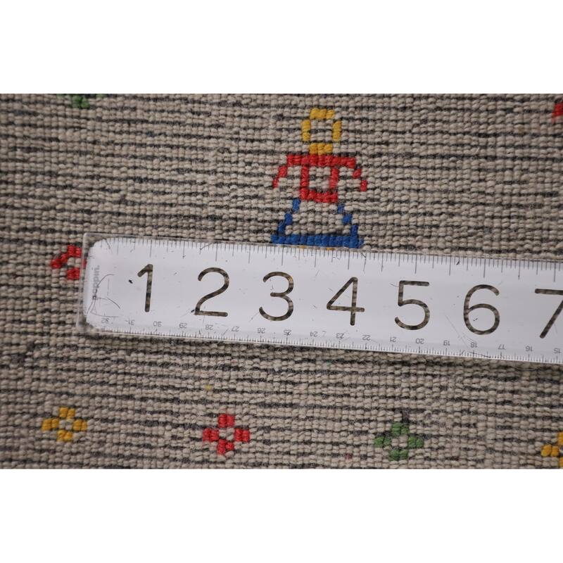 Tribal Gabbeh Oriental Area Rug Handmade Wool Carpet - 5'6"x 7'10"