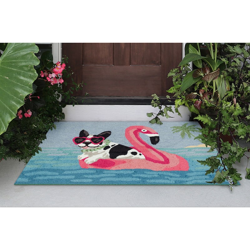 Liora Manne Frontporch Sit Stay Vacay Indoor/Outdoor Area Rug - 2'6" x 4' - Ocean