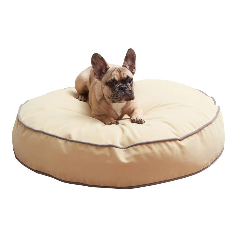 Scout Round Reversible Pillow Dog Bed - Small (30") - Buttercream