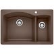 preview thumbnail 1 of 2, Blanco Diamond 22-In X 33-In Double-Basin Multi-Mount Kitchen Sink - 22" x 33" x 9.5" - 22" x 33" x 9.5"