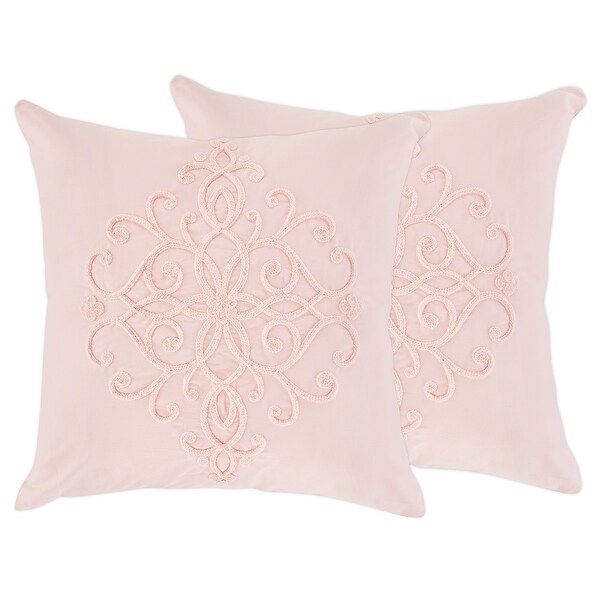 blush throw pillow set