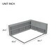 preview thumbnail 4 of 5, Full Pine Wood Floor Bed Frame w/L-Shaped Bookcases,Sliding Doors,Grey