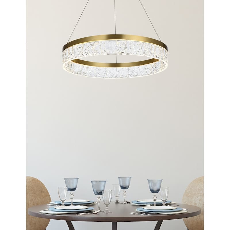 Elegant Lighting 2050D22 Linden 22" Wide LED Ring Chandelier - 2087