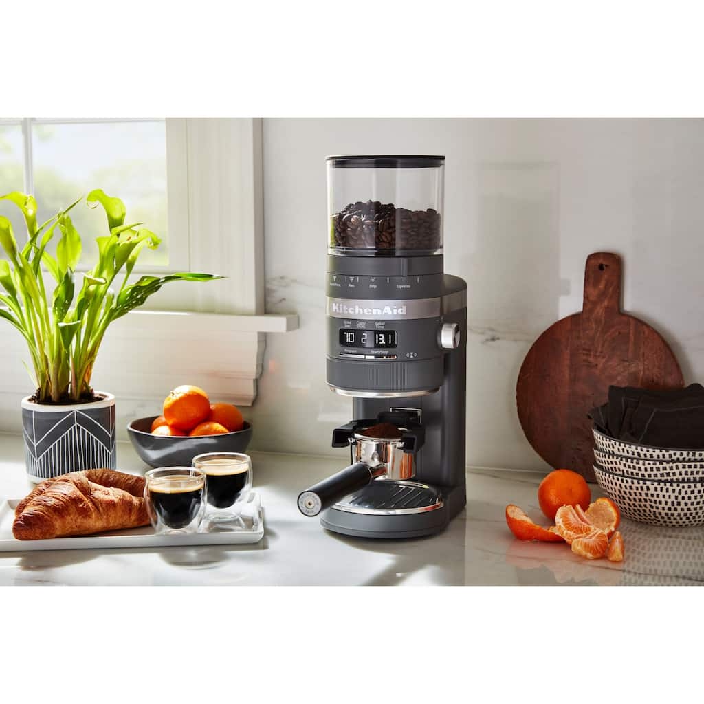 KitchenAid Burr Coffee Grinder in Matte Charcoal Gray