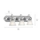 preview thumbnail 2 of 9, Kichler 3 Light 24" Wide Bathroom Vanity Light